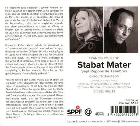 Stabat Mater - Sept répons de ténèbres - CD Audio di Francis Poulenc - 2