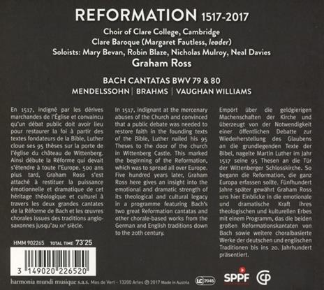 Reformation 1517-2017 - CD Audio di Martin Luther - 2