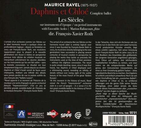 Daphnis et Chloé (Balletto completo) - CD Audio di Maurice Ravel,François-Xavier Roth - 2