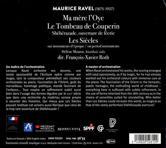 Ma mère l'Oye - Le tombeau de Couperin - Shéhérazade - CD Audio di Maurice Ravel,François-Xavier Roth,Les Siècles - 2