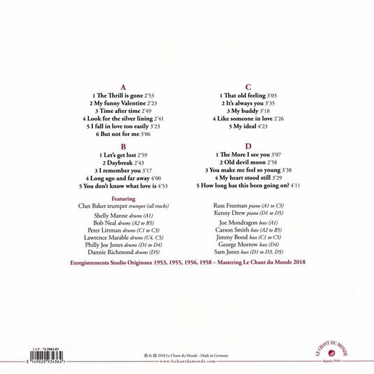 Sings - Vinile LP di Chet Baker - 2