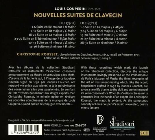 Nouvelles suites de clavecin (Trascrizioni per clavicembalo) - CD Audio di Louis Couperin - 2