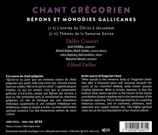 Chant Gregorien. Repons et monodies gallicanes - CD Audio di Deller Consort - 2