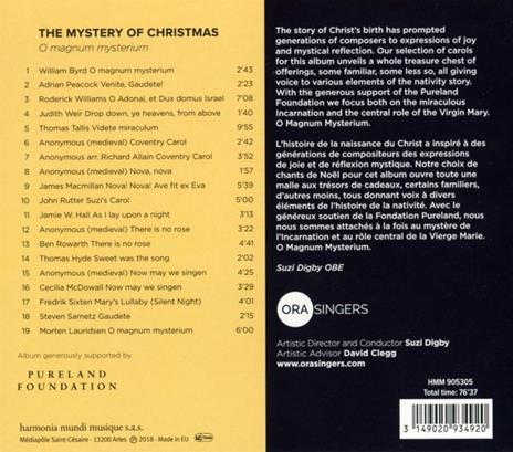The Mystery of Christmas - CD Audio di Ora Singers - 2