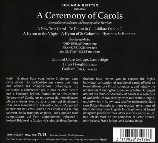 A Ceremony of Carols - CD Audio di Benjamin Britten - 2