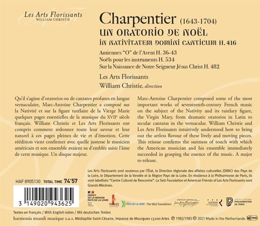 Un Oratorio di Natale - CD Audio di Marc-Antoine Charpentier,Arts of Rhythm - 2