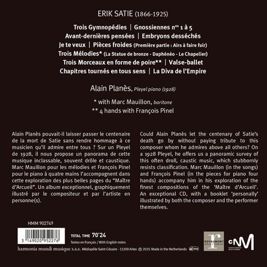 Piano Works & Melodies - CD Audio di Erik Satie,Alain Planés - 2