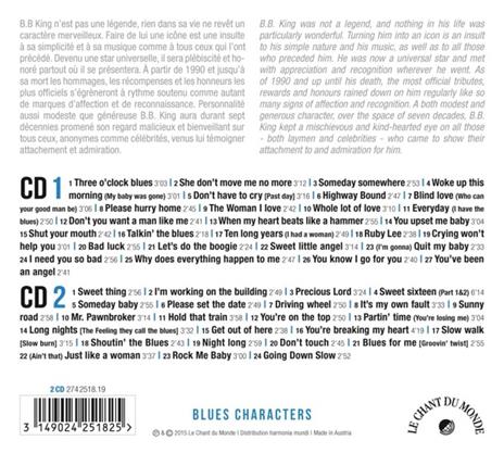 Three O'Clock Blues - Serie Blues Characters (Digipack) - CD Audio di B.B. King - 2