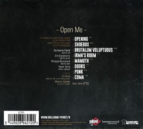 Open Me - CD Audio di Guillaume Perret - 2