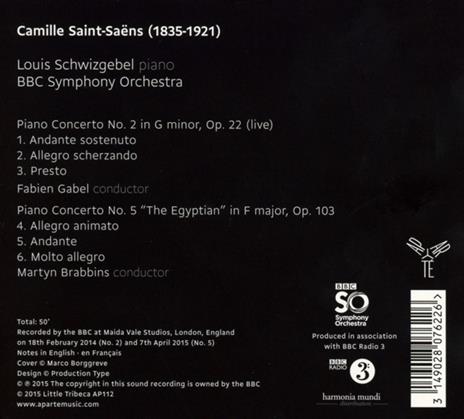 Concerti per Pianoforte 2 & 5 - CD Audio di Camille Saint-Saëns
