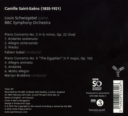Concerti per Pianoforte 2 & 5 - CD Audio di Camille Saint-Saëns - 2