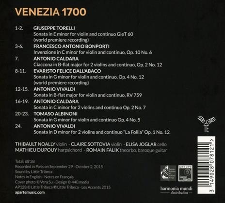 Venezia 1700 - CD Audio di Thibault Noally - 2