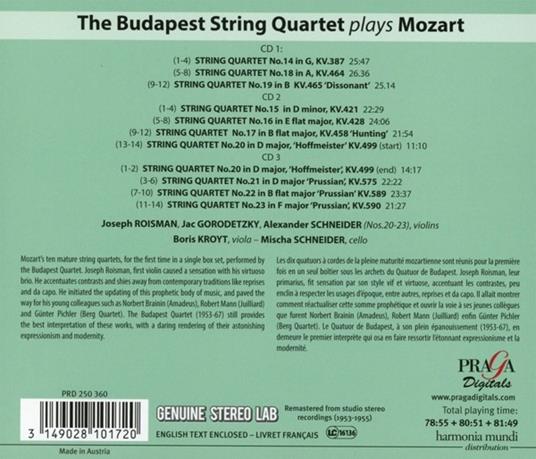 Quartetti per Archi n.14, n.23 - CD Audio di Wolfgang Amadeus Mozart - 2