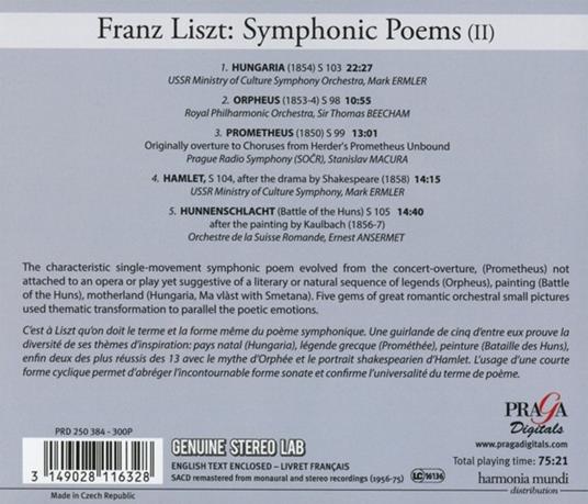 Poemi Sinfonici vol.2 - CD Audio di Franz Liszt
