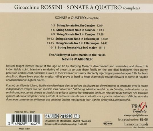 Sonate a Quattro - CD Audio di Gioachino Rossini - 2