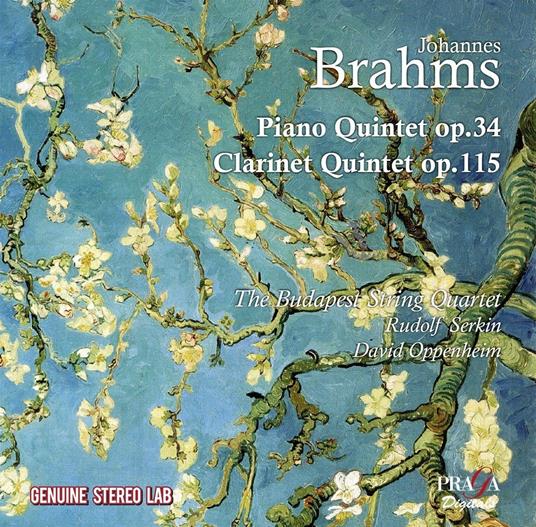Quintetto per clarinetto op.115 - Quintetto per pianoforte op.34 - CD Audio di Johannes Brahms,Rudolf Serkin,Budapest String Quartet,David Oppenheim