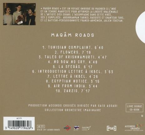 Maqam Roads - CD Audio di Zied Zouari,Julien Tekeyan,Abdurrahman Tarikci - 2