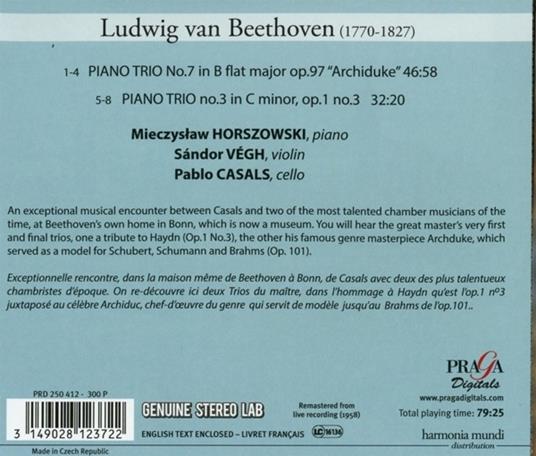 Trii con pianoforte op.1, op.2, op.3, op.97 - CD Audio di Ludwig van Beethoven - 2