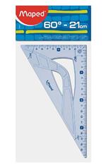 Maped 242621 squadra Triangolo a 60° Plastica Blu, Traslucido