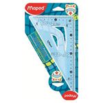 Maped Flex Triangolo a 60° Plastica Blu, Traslucido