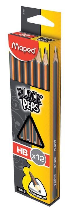 Maped Black'Peps HB matita di grafite 12 pezzo(i)