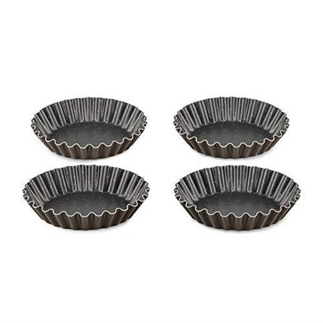 TEFAL J1608102 Set Success di 4 stampi per tortine in alluminio, Cioccolato, 11 x 9 x 2,5 cm