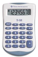 Texas Instruments TI-501 calcolatrice Tasca Calcolatrice di base Blu, Bianco