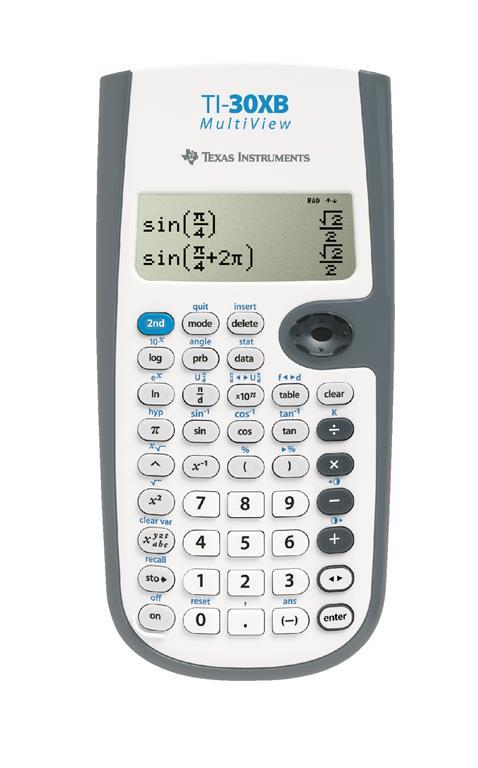 Texas Instruments TI-30XB MultiView calcolatrice Tasca Calcolatrice  scientifica Grigio, Bianco