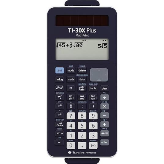 Calcolatrice per la scuola Texas Instruments TI-30X Plus MathPrint Nero  Display (cifre): 16 a batteria, a energia solar - Texas Instruments -  Cartoleria e scuola