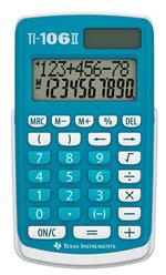 Texas Instruments TI 106-II calcolatrice Tasca Calcolatrice di base Blu, Bianco
