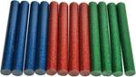 STANLEY STA170436 Ricariche Stick Colla, 11.3 x 100 mm, Rosso, Verde, Blu, Set di 12 pz