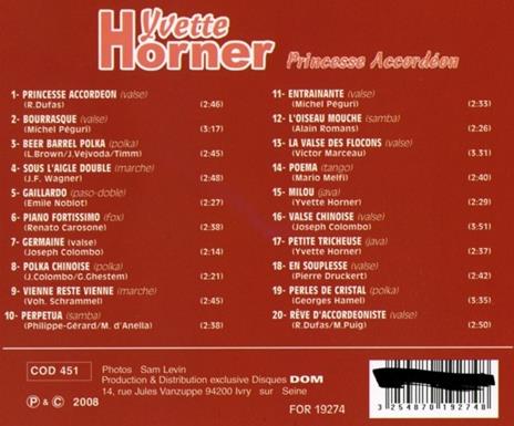 Yvette Horner, Akkordeon - CD Audio di Yvette Horner - 2
