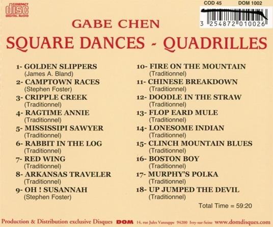 Square Dance - CD Audio di Gabe Chen - 2