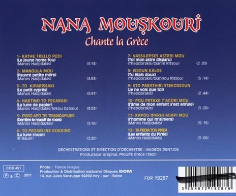 Nana Mouskouri - CD Audio di Nana Mouskouri - 2