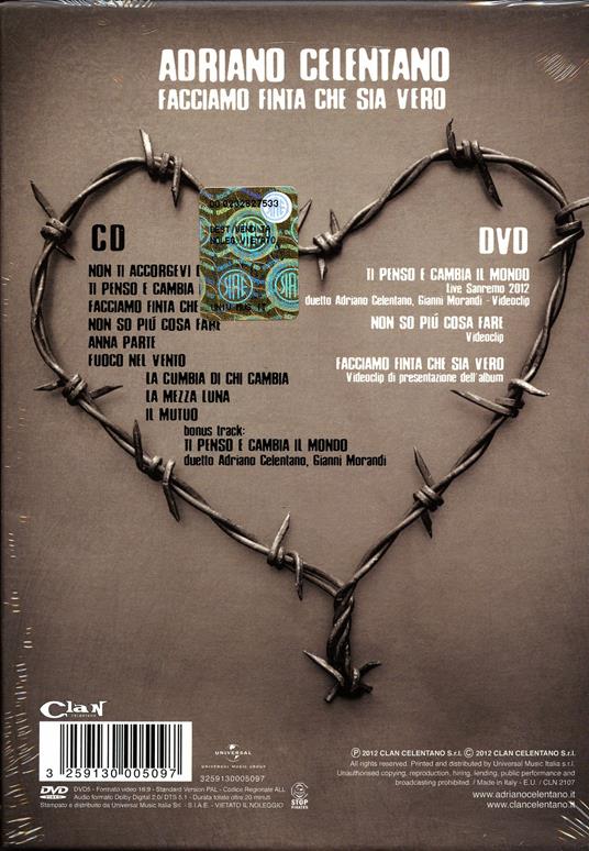 Facciamo finta che sia vero (Deluxe Edition) - CD Audio + DVD di Adriano Celentano - 2