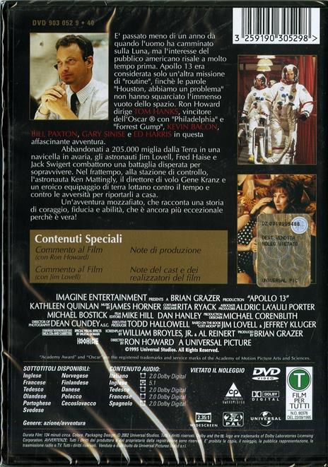Apollo 13 (DVD) di Ron Howard - DVD - 2
