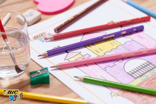 BIC Kids Matite Colorate Acquerellabili, Aquacouleur, Colori Assortiti, Confezione da 24 Matite, Colori per Bambini a Casa e a Scuola - 5
