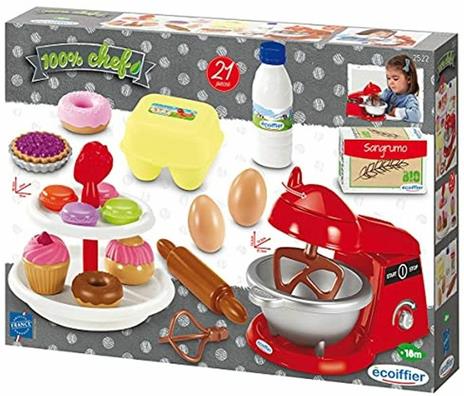 Ecoiffier 100% Chef Set Impastatrice Con 21 Accessori