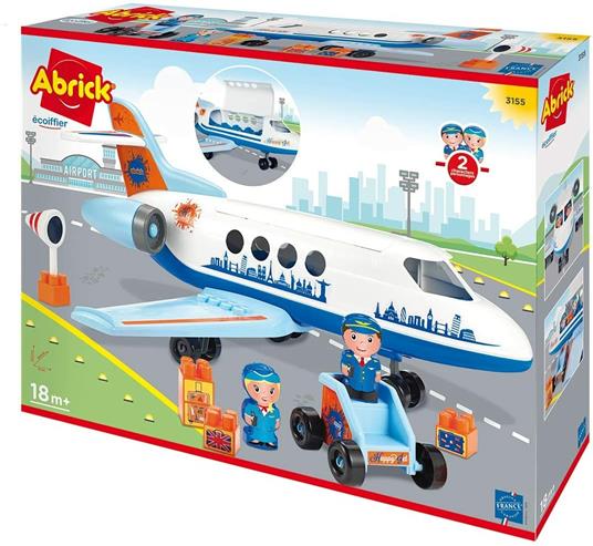 Abrick. Aeroplano Happy Jet con 2 personaggi