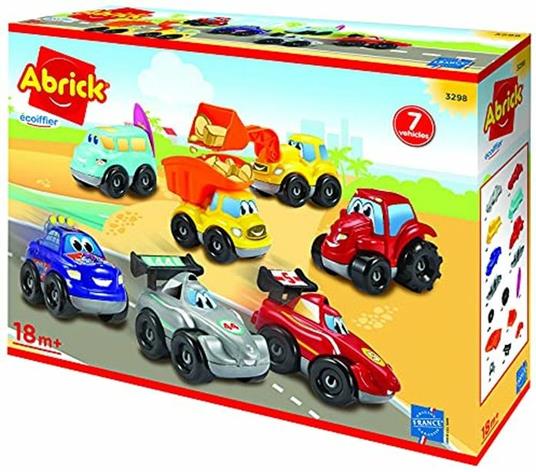 Ecoiffier Abrick Fast Car Set Con 7 Veicoli