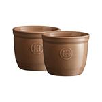 Emile Henry Set 2 Pirofile N°9 Ceramica 8x8x5cm Grand Cru Casa Cucina Ricette