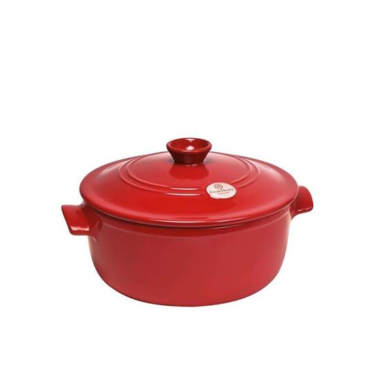 Cocotte tonda cm 28.5 con coperchio colore rosso grand cru