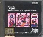 Turkey - Asik. Anatolian Songs of Love - CD Audio