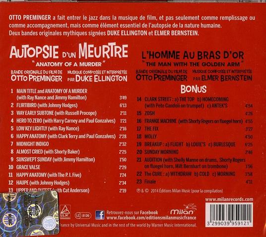 Anatomia di Un Omicidio (Anatomy of a Murder) (Colonna sonora) - CD Audio di Duke Ellington - 2