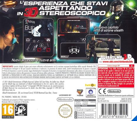 Splinter Cell 3D - 3DS - 4