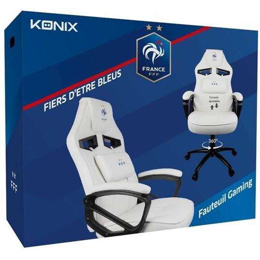 Sedile da gioco - KONIX - Bianco - Licenza ufficiale FFF - 4