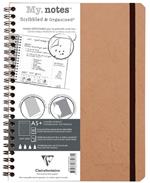 Quaderno spiralato Age Bag, My.Notes 16x21 marg.stacc. 60F DOT Cognac