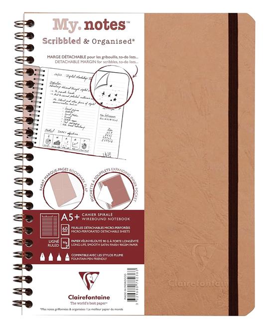 Quaderno spiralato Age Bag, My.Notes 16x21 marg.stacc. 60F DOT Cognac - 2