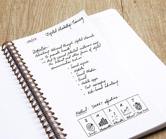 Quaderno spiralato Age Bag, My.Notes 25x19 marg.stacc 60F DOT Cognac - 5