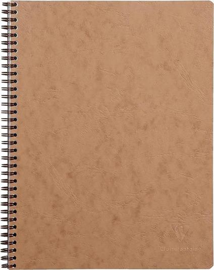 Age Bag Taccuino A4 + spiralato 22,5x29,7cm, 160 pagine, 4 fori a righe Cognac